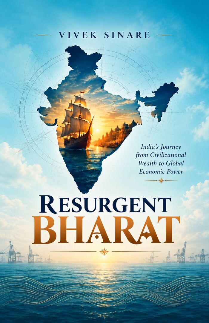 Book cover of Resurgent Bharat by Vivek Sinare: India's Journey from Civilizational Wealth to Global Economic Power